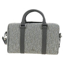 Christian Dior Trotter Canvas Boston Bag 2way Gray Silver Auth 184998SM-2