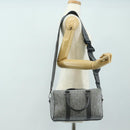 Christian Dior Trotter Canvas Boston Bag 2way Gray Silver Auth 184998SM-25