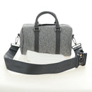 Christian Dior Trotter Canvas Boston Bag 2way Gray Silver Auth 184998SM-26