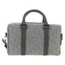Christian Dior Trotter Canvas Boston Bag 2way Gray Silver Auth 184998SM-3