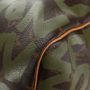 LOUIS VUITTON Monogram Graffiti Keepall 50 Boston tas Kaki M92196 Auth 184999SV-15