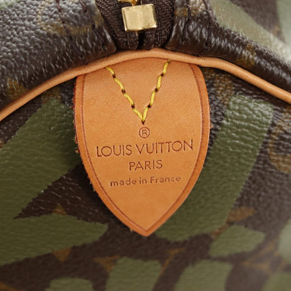 LOUIS VUITTON Monogram Graffiti Keepall 50 Boston tas Kaki M92196 Auth 184999SV