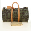 LOUIS VUITTON Monogram Graffiti Keepall 50 Boston tas Kaki M92196 Auth 184999SV-12