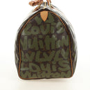 LOUIS VUITTON Monogram Graffiti Keepall 50 Boston tas Kaki M92196 Auth 184999SV-4