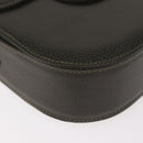 BALLY Shoulder Bag Leather Green Gold Auth 185005-15