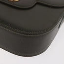 BALLY Shoulder Bag Leather Green Gold Auth 185005-16