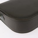 BALLY Shoulder Bag Leather Green Gold Auth 185005-17