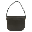 BALLY Shoulder Bag Leather Green Gold Auth 185005-2