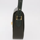 BALLY Shoulder Bag Leather Green Gold Auth 185005-4