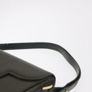 BALLY Shoulder Bag Leather Green Gold Auth 185005-14