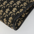 Christian Dior Trotter Canvas Shoulder Bag Navy Gold Auth 185006-15