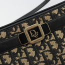 Christian Dior Trotter Canvas Shoulder Bag Navy Gold Auth 185006-17