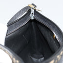 Christian Dior Trotter Canvas Shoulder Bag Navy Gold Auth 185006-18