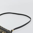 Christian Dior Trotter Canvas Shoulder Bag Navy Gold Auth 185006-8