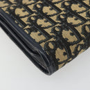 Christian Dior Trotter Canvas Shoulder Bag Navy Gold Auth 185007A-13