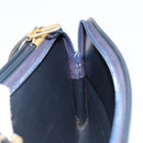Christian Dior Trotter Canvas Shoulder Bag Navy Gold Auth 185007A-18