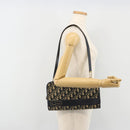 Christian Dior Trotter Canvas Shoulder Bag Navy Gold Auth 185007A-21