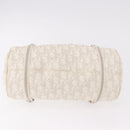 Christian Dior Trotter Canvas Romantic Chain Bag PVC White Silver Auth 185008SAV-5