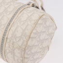 Christian Dior Trotter Canvas Romantic Chain Bag PVC White Silver Auth 185008SAV-15
