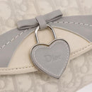 Christian Dior Trotter Canvas Romantic Chain Bag PVC White Silver Auth 185008SAV-18