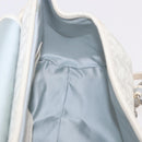 Christian Dior Trotter Canvas Romantic Chain Bag PVC White Silver Auth 185008SAV-21