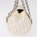 Christian Dior Trotter Canvas Romantic Chain Bag PVC White Silver Auth 185008SAV-4