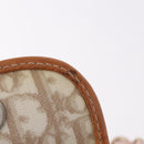 Christian Dior Trotter Canvas Romantic Hand Bag PVC Beige Silver Auth 185009SAM-17