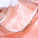 Christian Dior Trotter Canvas Romantic Hand Bag PVC Beige Silver Auth 185009SAM-23