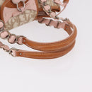 Christian Dior Trotter Canvas Romantic Hand Bag PVC Beige Silver Auth 185009SAM-7