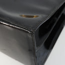 Salvatore Ferragamo Gancini Hand Bag Leather 2way Black Gold Auth 185010-17