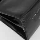 Salvatore Ferragamo Gancini Hand Bag Leather 2way Black Gold Auth 185010-18