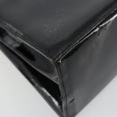 Salvatore Ferragamo Gancini Hand Bag Leather 2way Black Gold Auth 185010-20
