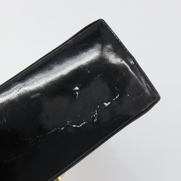 Salvatore Ferragamo Gancini Hand Bag Leather 2way Black Gold Auth 185010