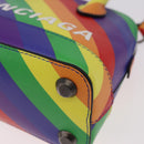 BALENCIAGA Ville XXS Hand Bag Leather 2way Rainbow 550646 Auth 185014M-13