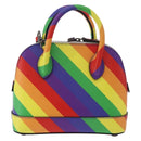 BALENCIAGA Ville XXS Hand Bag Leather 2way Rainbow 550646 Auth 185014M-3