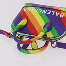 BALENCIAGA Ville XXS Hand Bag Leather 2way Rainbow 550646 Auth 185014M-6