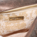 BOTTEGA VENETA INTRECCIATO Hand Bag Leather 2way Bronze Gold Auth 185015-20