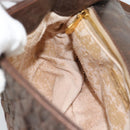 BOTTEGA VENETA INTRECCIATO Hand Bag Leather 2way Bronze Gold Auth 185015-22