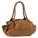 LOEWE Anagram Nappa Aire Hand Bag Leather Gold Auth 185016A-1