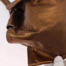LOEWE Anagram Nappa Aire Hand Bag Leather Gold Auth 185016A-10