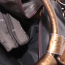LOEWE Anagram Nappa Aire Hand Bag Leather Gold Auth 185016A-20