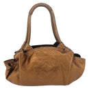 LOEWE Anagram Nappa Aire Hand Bag Leather Gold Auth 185016A-13