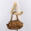 LOEWE Anagram Nappa Aire Hand Bag Leather Gold Auth 185016A-24