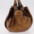 LOEWE Anagram Nappa Aire Hand Bag Leather Gold Auth 185016A-5