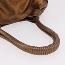 LOEWE Anagram Nappa Aire Hand Bag Leather Gold Auth 185016A-8