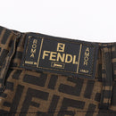 FENDI Zucca Canvas Skirt Black Brown Auth 185019A-3