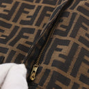 FENDI Zucca Canvas Skirt Black Brown Auth 185019A-5