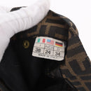 FENDI Zucca Canvas Skirt Black Brown Auth 185019A-8