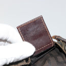 FENDI Zucca Canvas Hand Bag Black Brown Auth 185020-20
