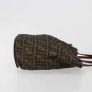 FENDI Zucca Canvas Hand Bag Black Brown Auth 185020-4